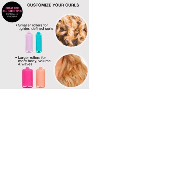 BNWT 2X - Conair Heatless Soft Curl Foam Rollers - Assorted Sizes Colors - 48pk - Picture 3 of 4